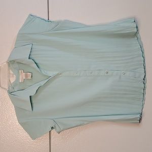 Vintage Worthington Bluegreen Sleeveless Tank Top V-neck button up